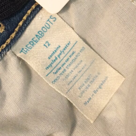 Thereabouts Denim Shorts Light Wash with Embroidered Flowers Stretch Girl’s 12 - Picture 5 of 6